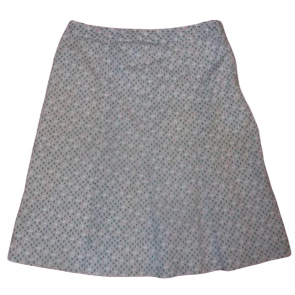 Oscar de la Renta Short, Pleated Skirt, Small Pink Navy Print, Lined, Classic 10